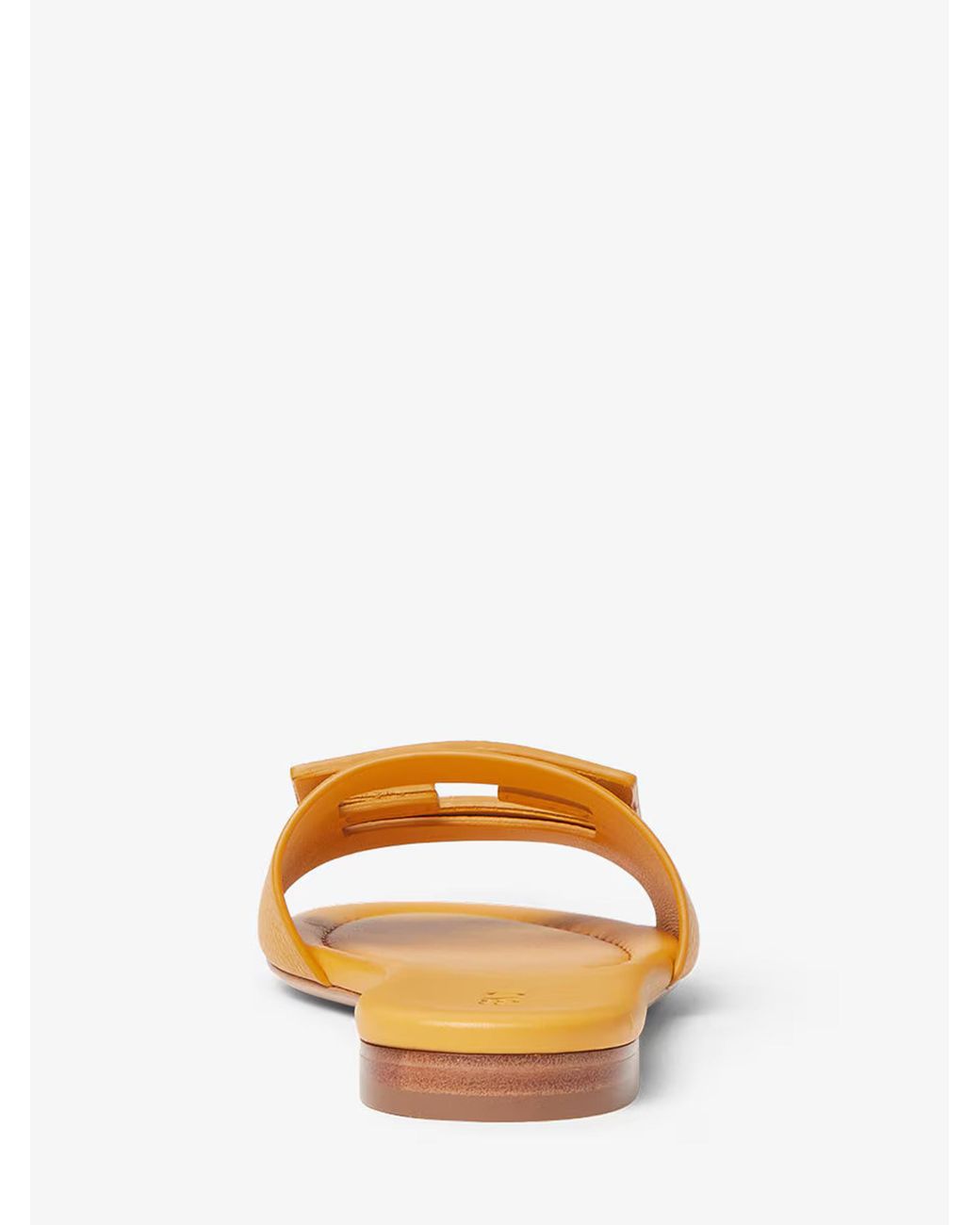 Fendi Yellow Leather Baguette Slides