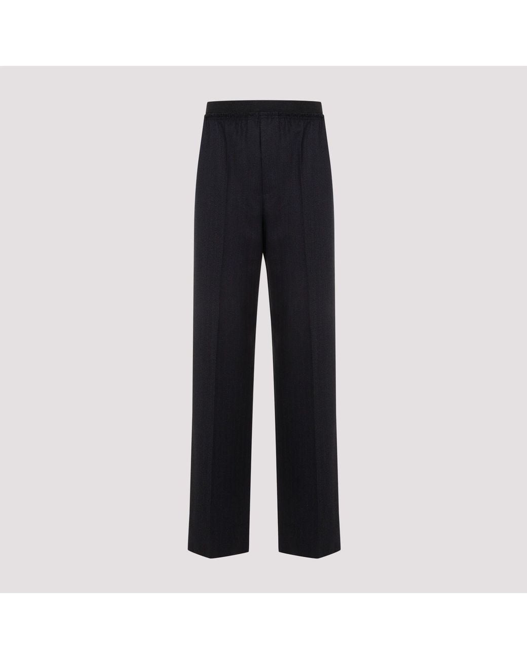 Bottega Veneta Blue Elegant Striped Wool Trousers