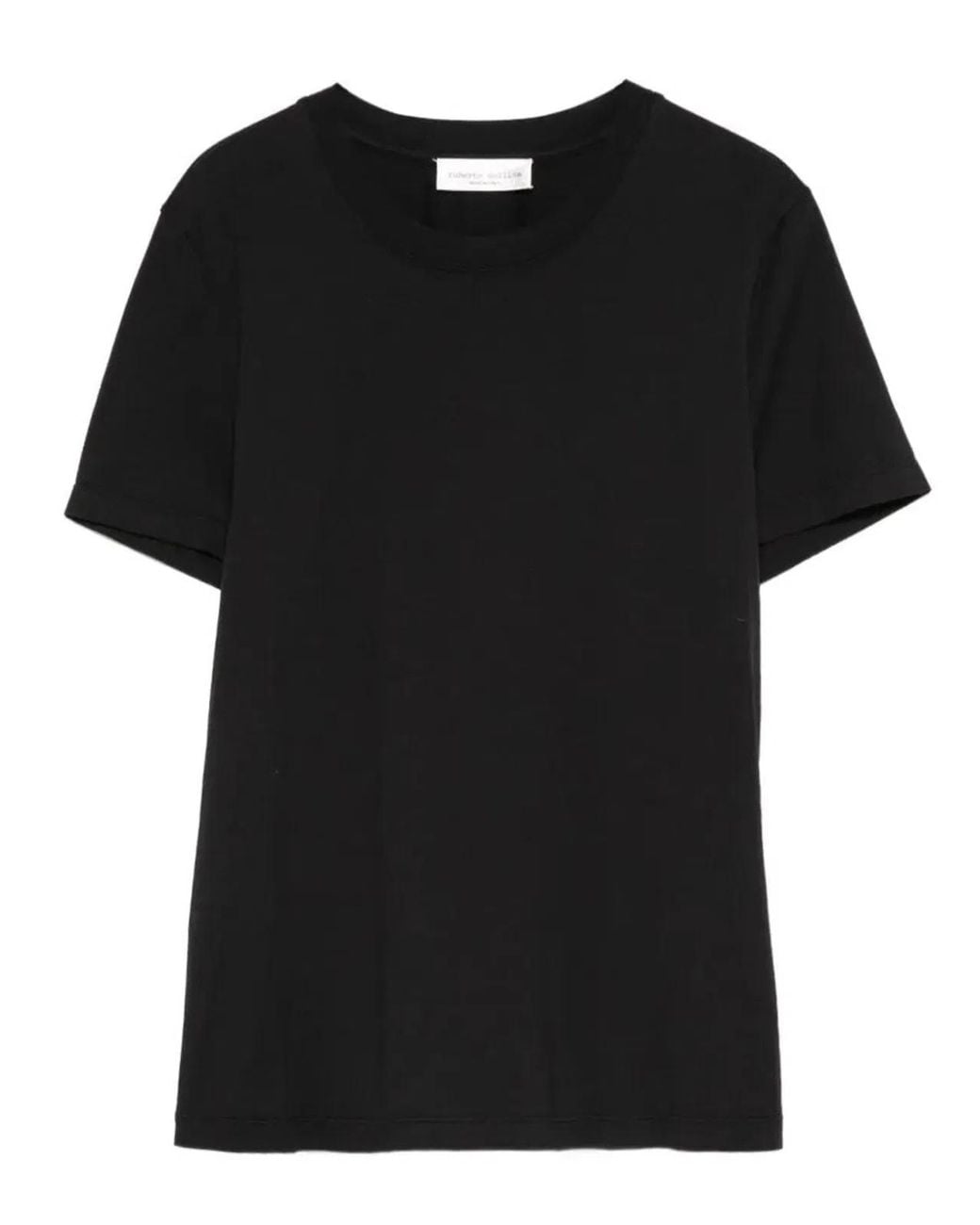Roberto Collina Black Crewneck Cotton T-Shirt