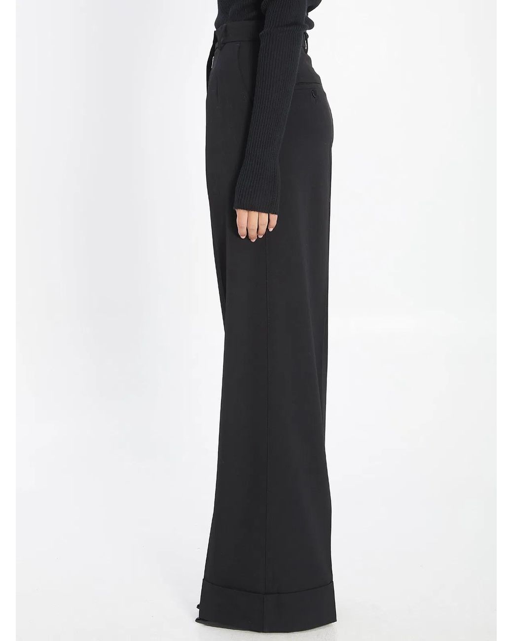 Dolce & Gabbana Black Dolce&Gabbana Wool Trousers