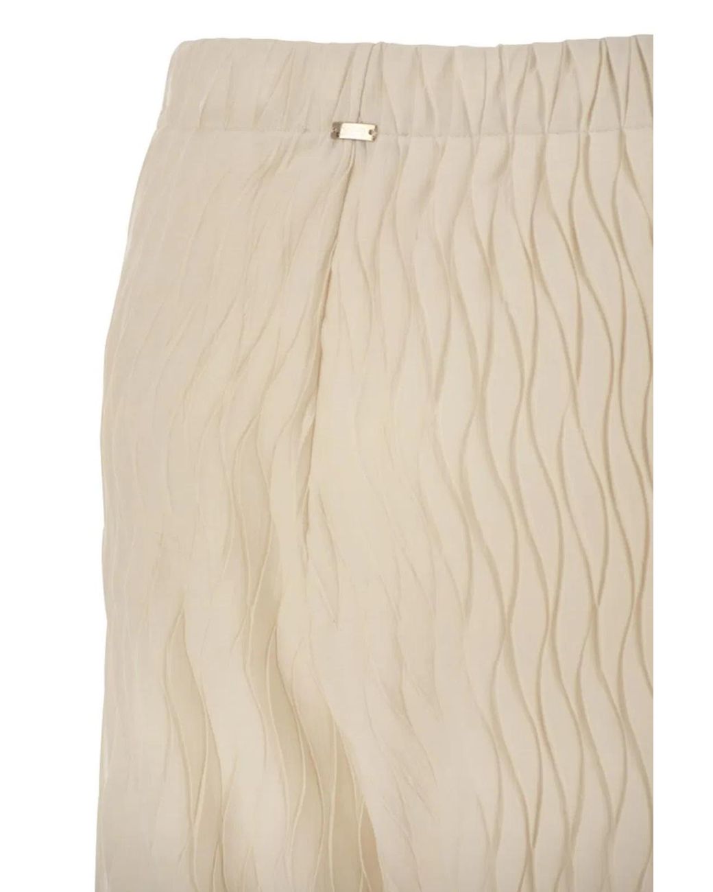 Herno Natural Trousers With Crumpled Effect