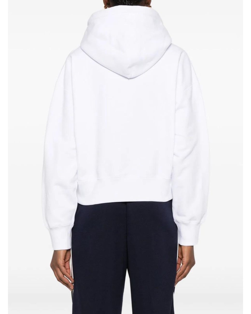 Gucci White Logo Cotton Hoodie