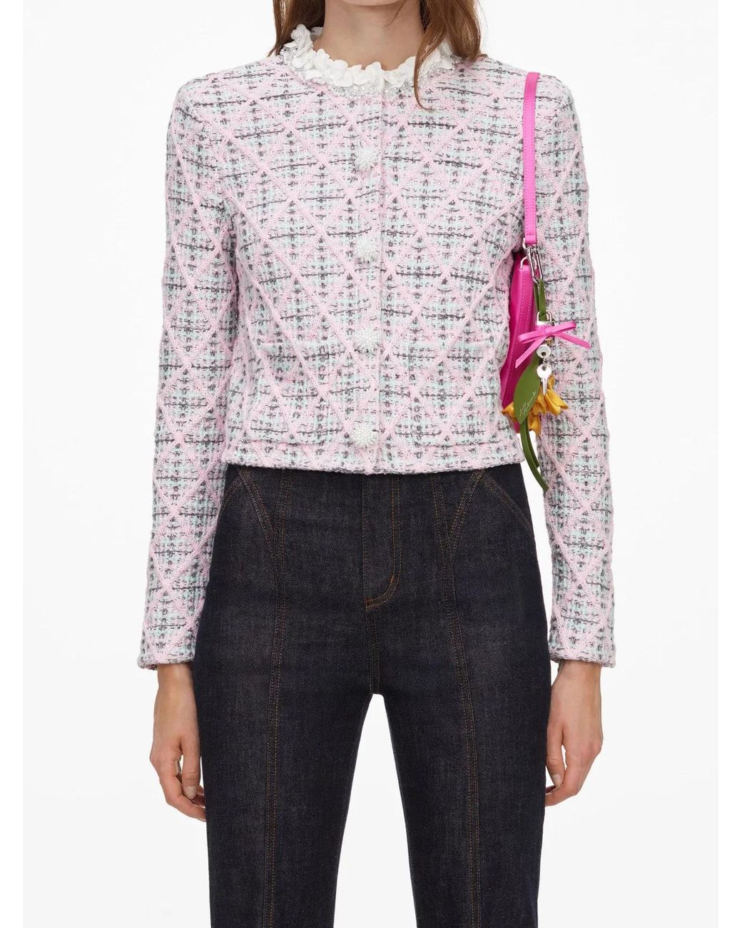 Self-Portrait White High Waisted Denim Jeans