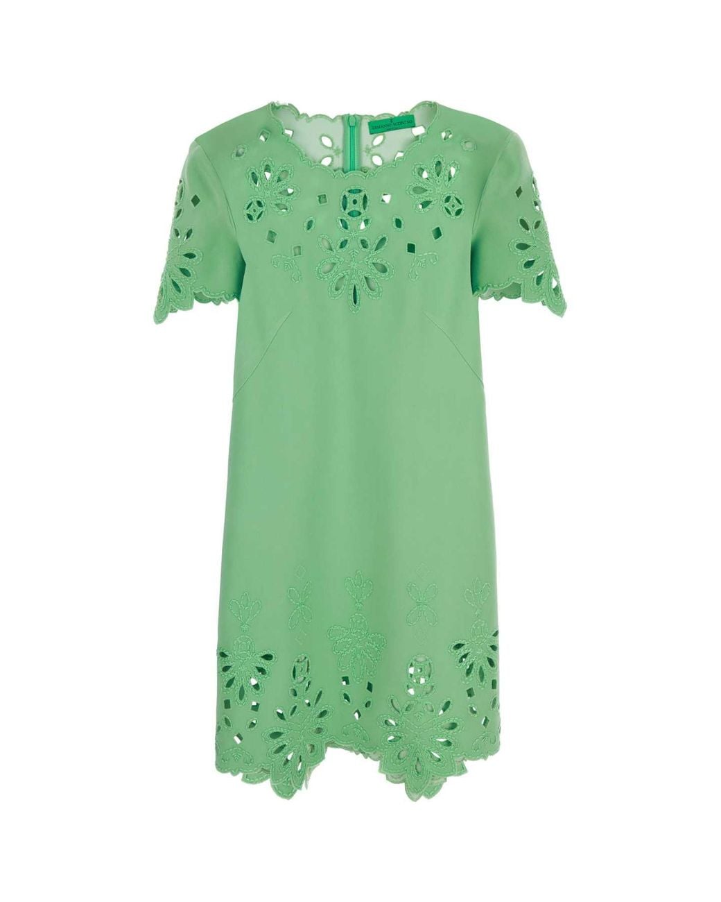 Ermanno Scervino Green Viscose-Blend Midi Dress With Fluid Draping