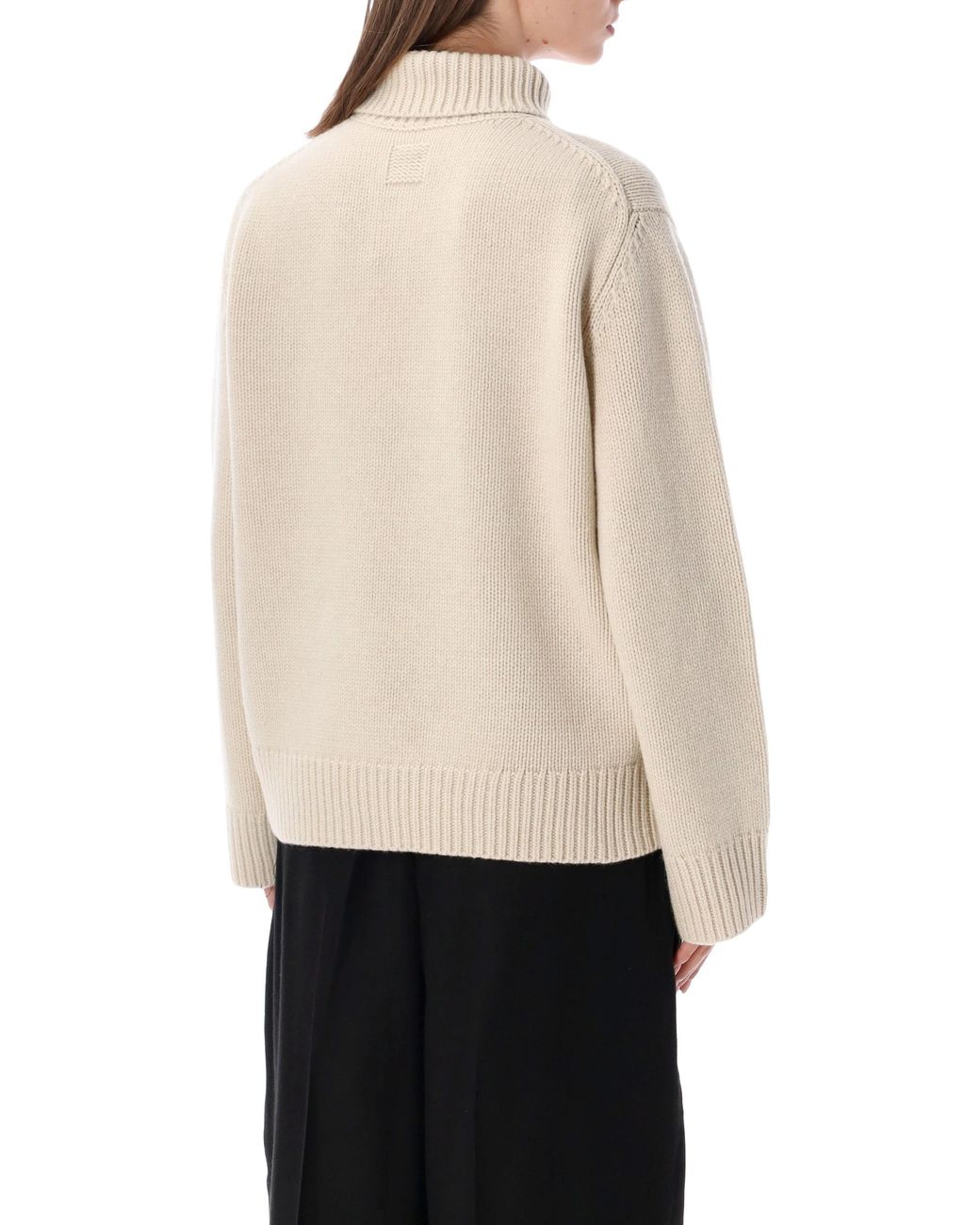 Totême Natural Wool Turtleneck Sweater