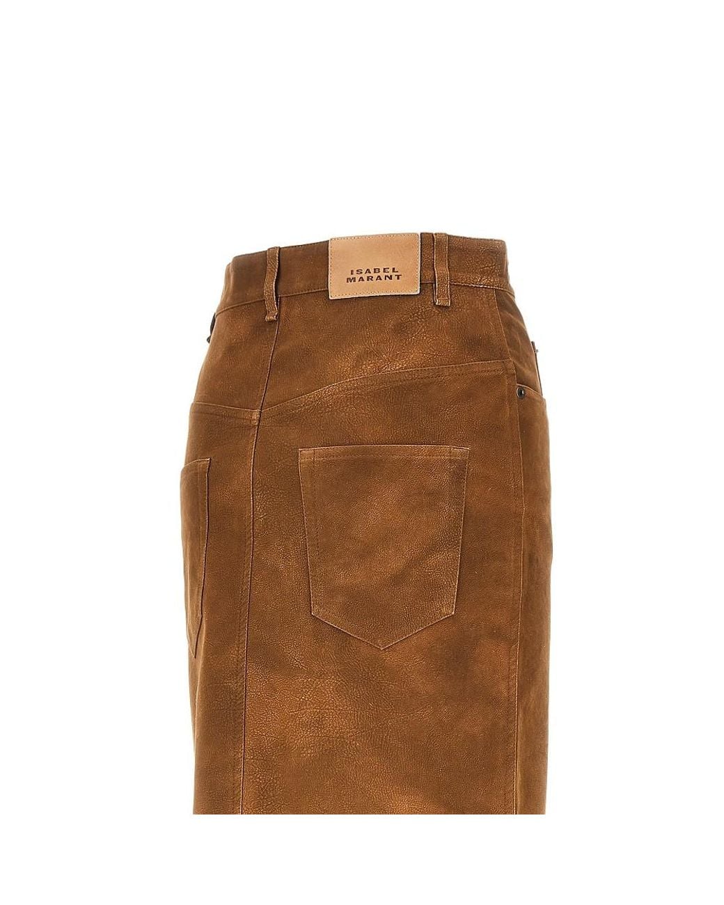 Isabel Marant Brown Isabel Marant Etoile Bisane Faux Leather Skirt