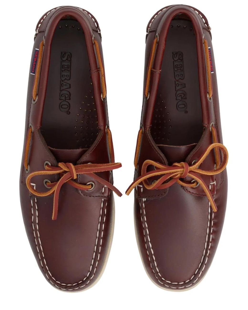 Sebago Red Docksides Portland Waxed