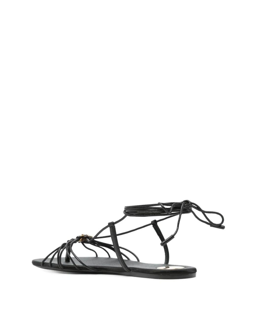 Saint Laurent Black Leather Flat Shoes