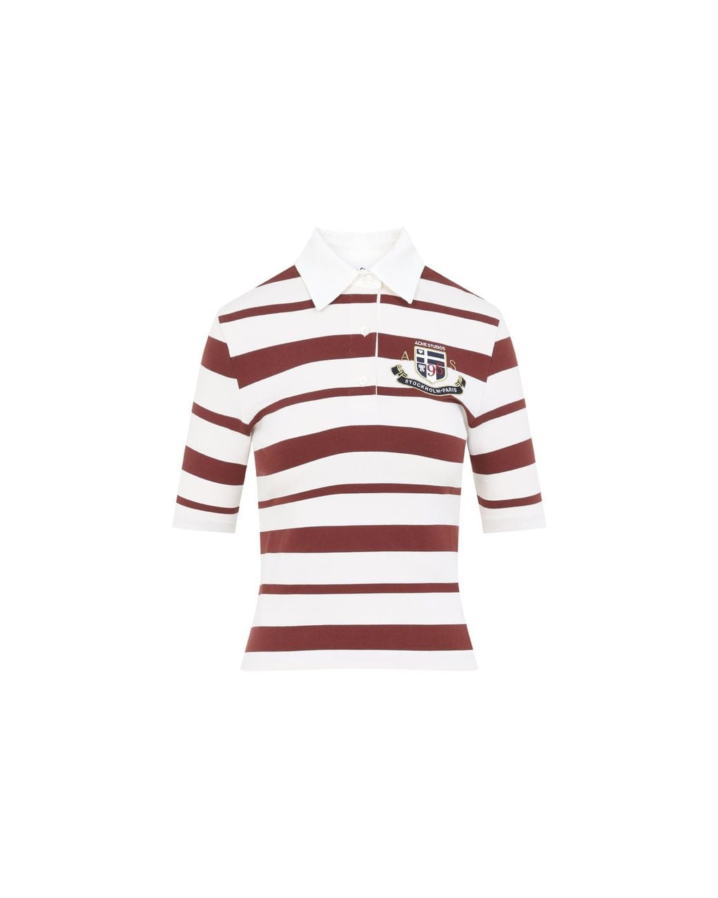 Acne Red Ecru Polo