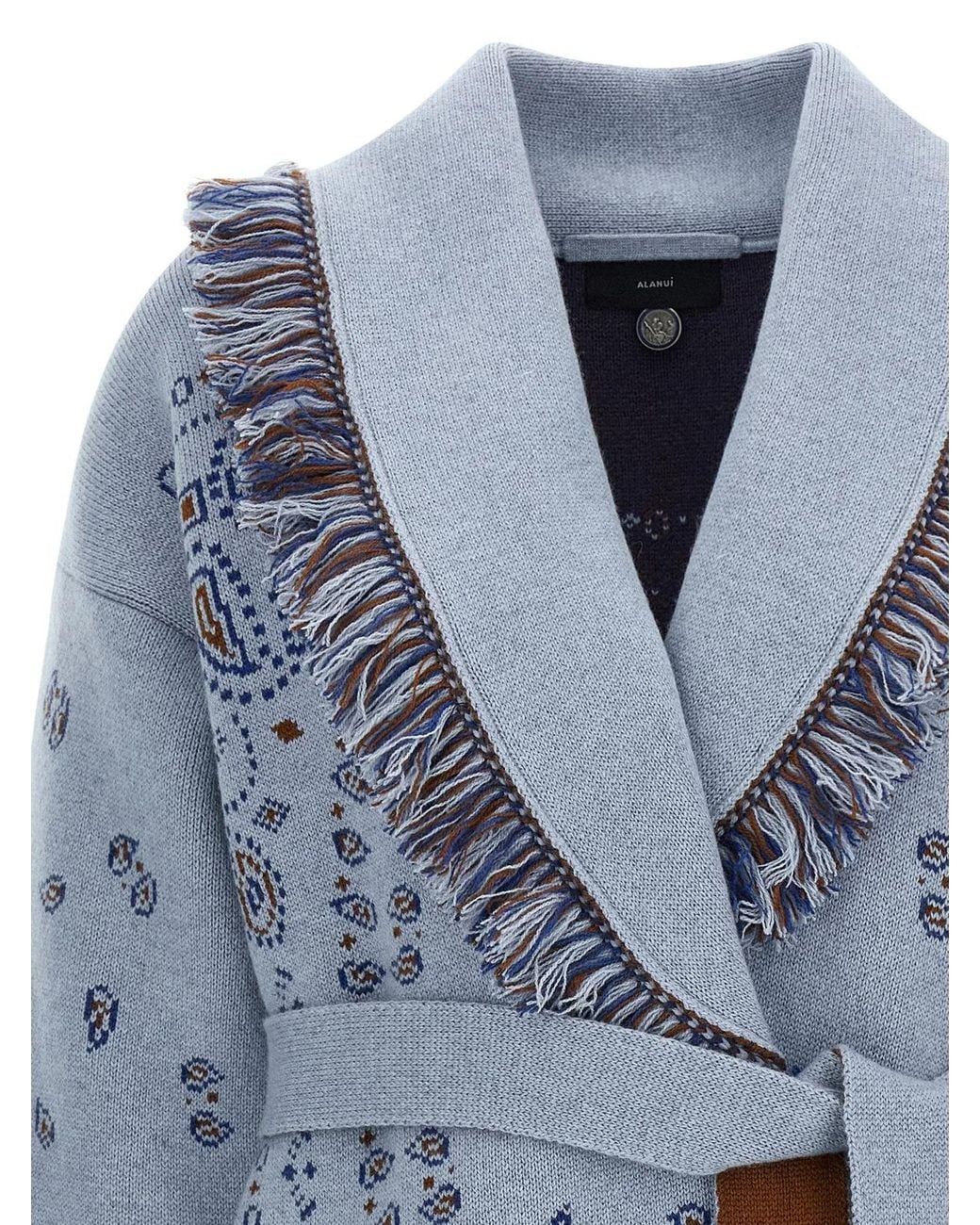 Alanui Blue 'Bandana' Cardigan