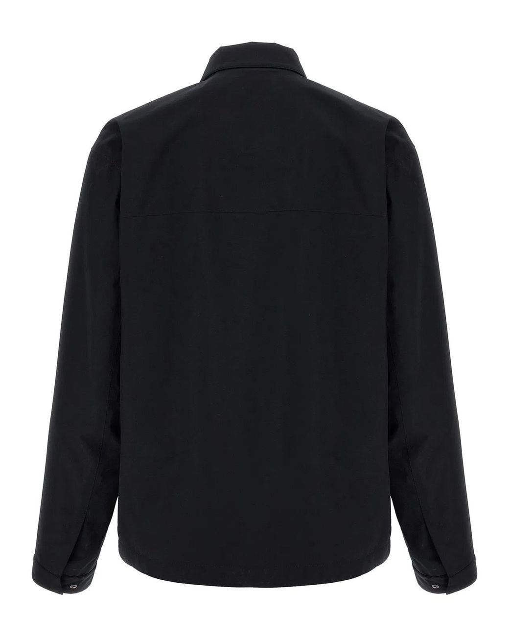 Herno Blue Solid Shirt Collar Jacket for men