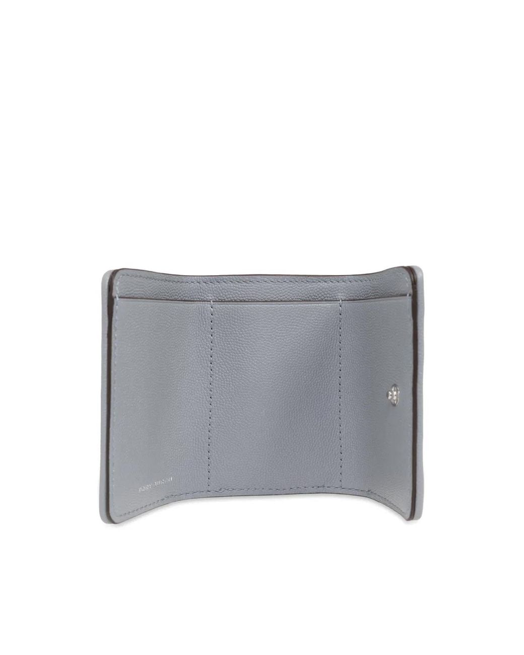 Tory Burch Gray Fleming Soft Logo Wallet