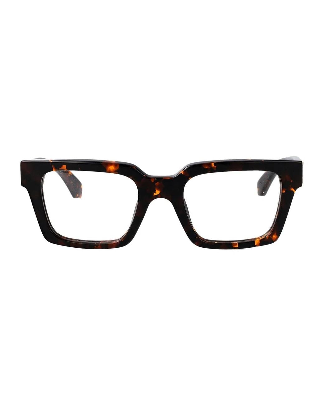 Off-White c/o Virgil Abloh Black Shiny Dark Havana Acetate Glasses