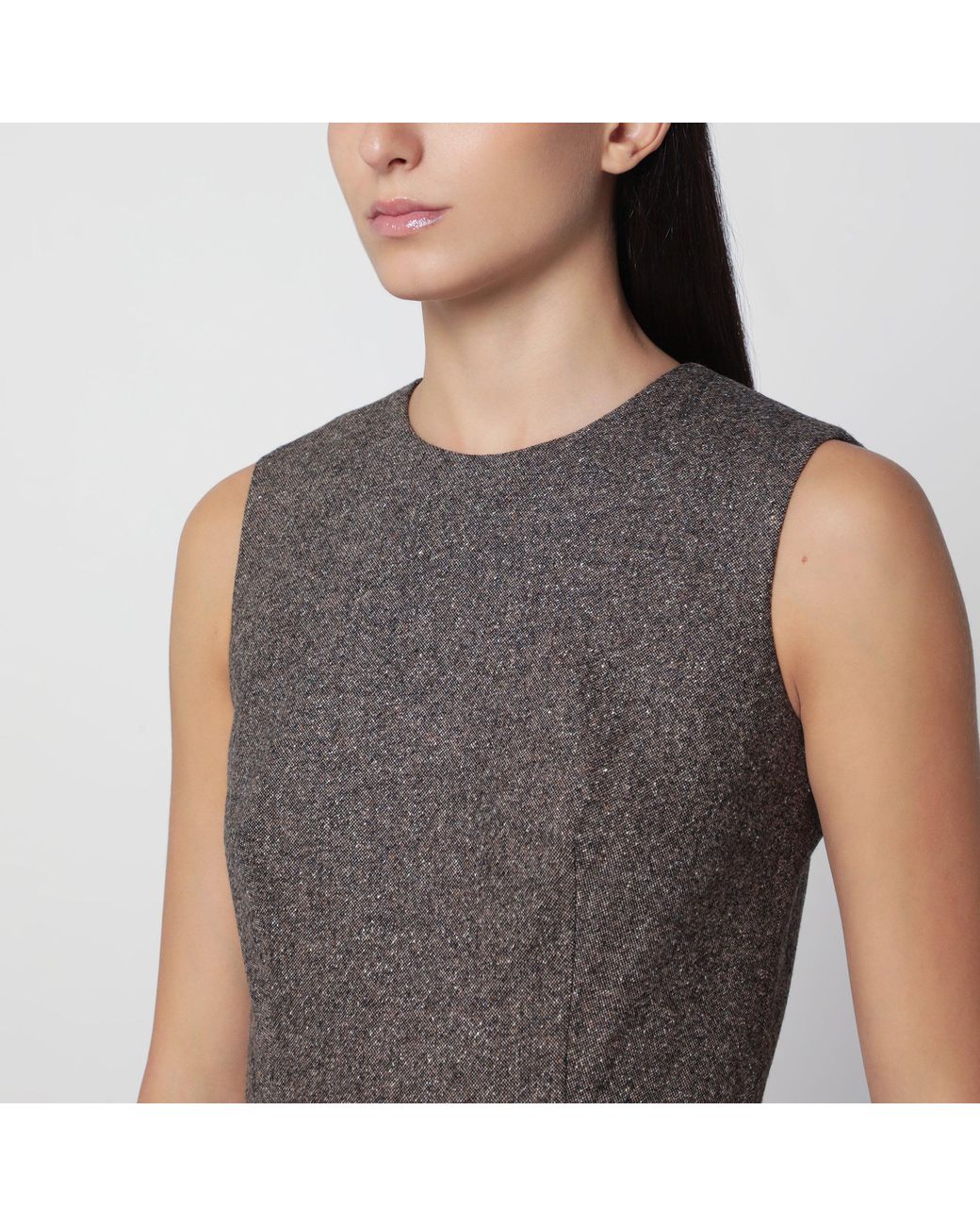 Tagliatore Black Vichy Midi Dress