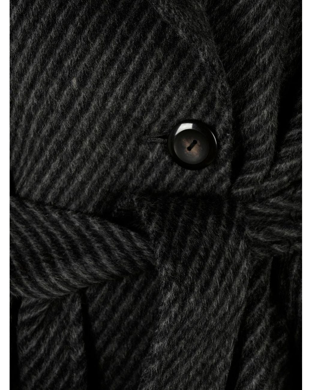 Emporio Armani Black Wool Coat