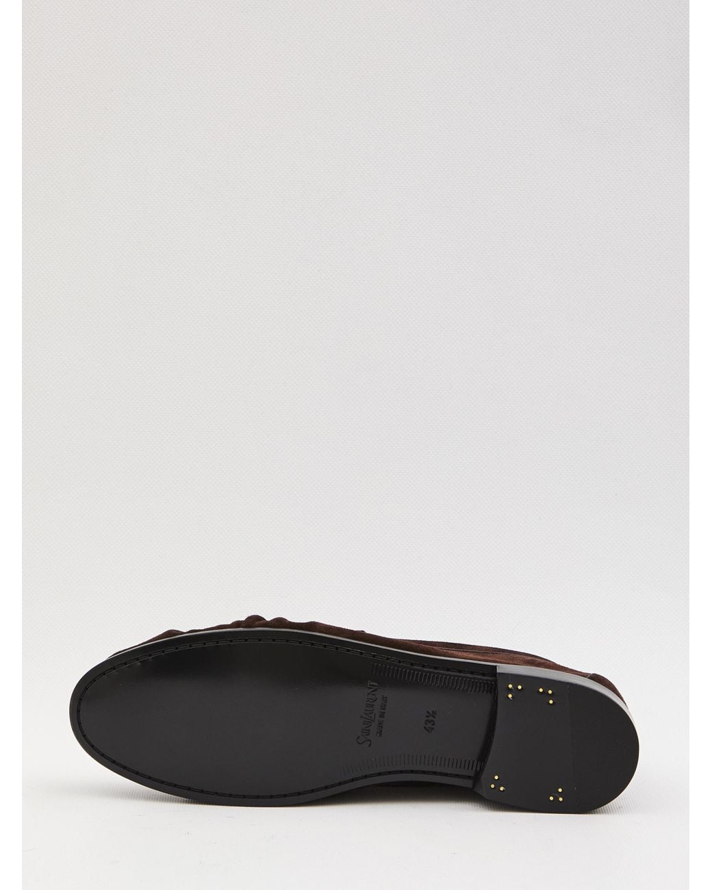 Saint Laurent White Testa Di Moro Suede Leather Le Loafer Loafers