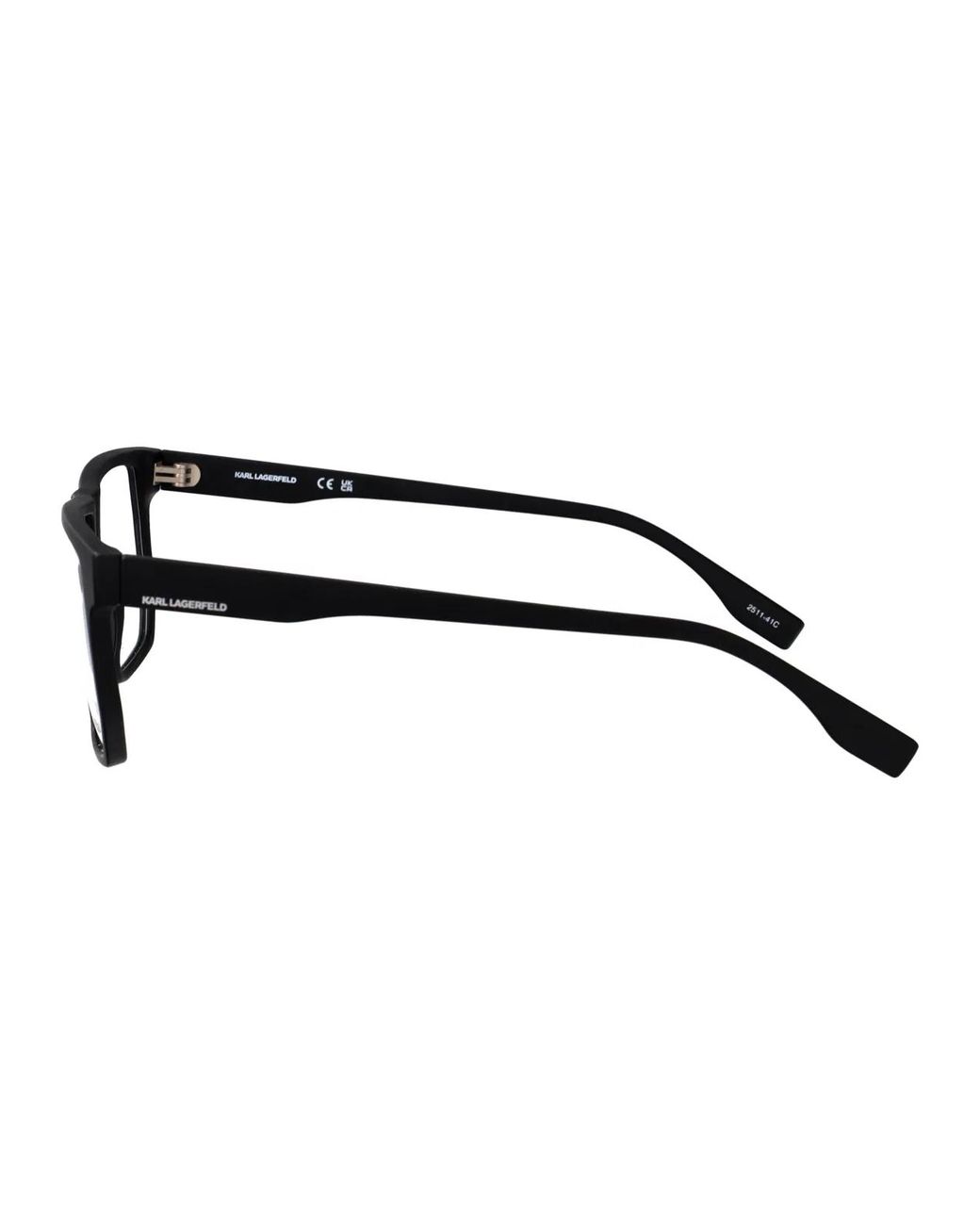 Karl Lagerfeld Black Matte Injected Glasses for men