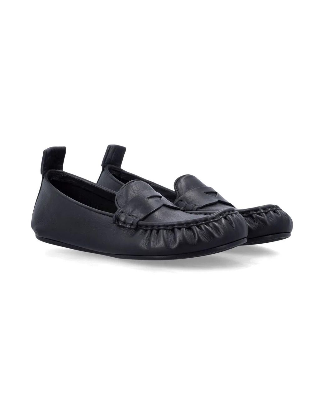 Acne Blue Leather Loafers