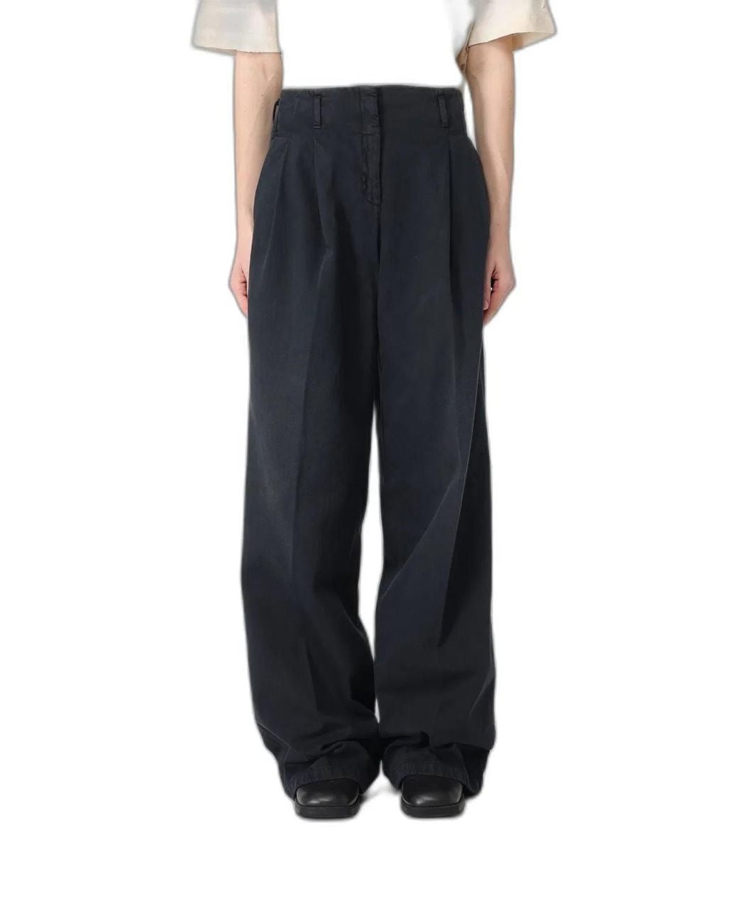 Golden Goose Deluxe Brand Blue Flavia Wide-Leg Denim Pants