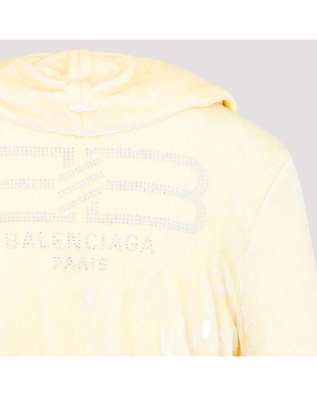Balenciaga White Fitted Zip-Up Hoodie