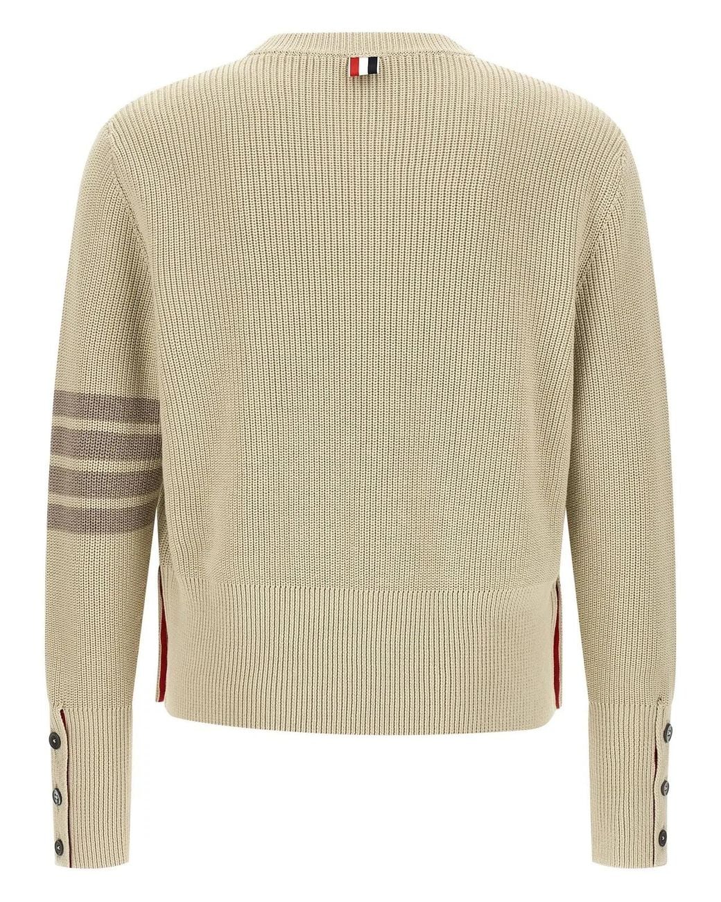 Thom Browne Natural '4Bar' Sweater for men