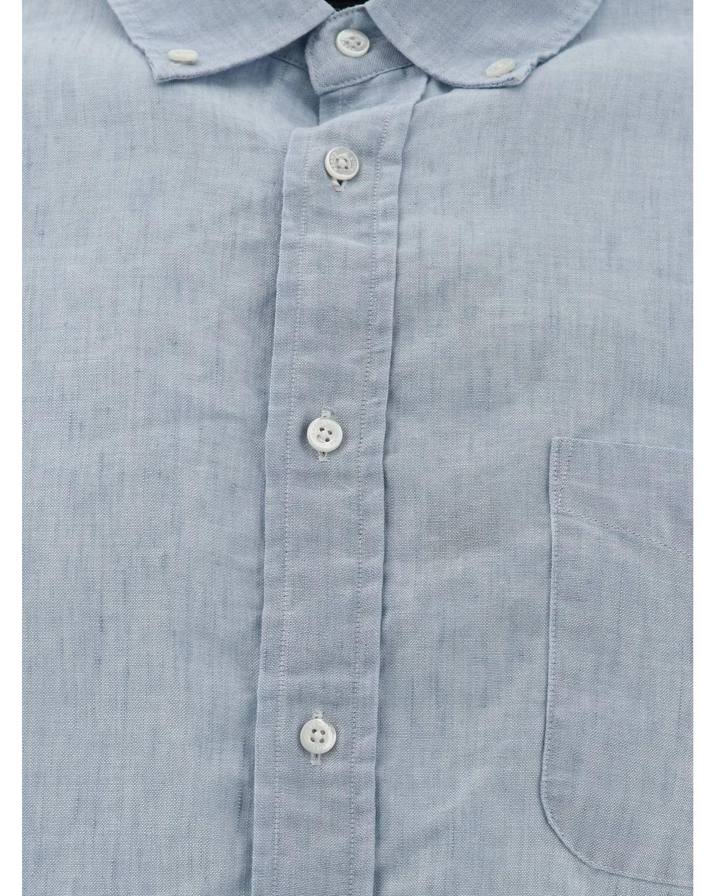 Beams Plus Blue Coolmax Casual Shirt for men