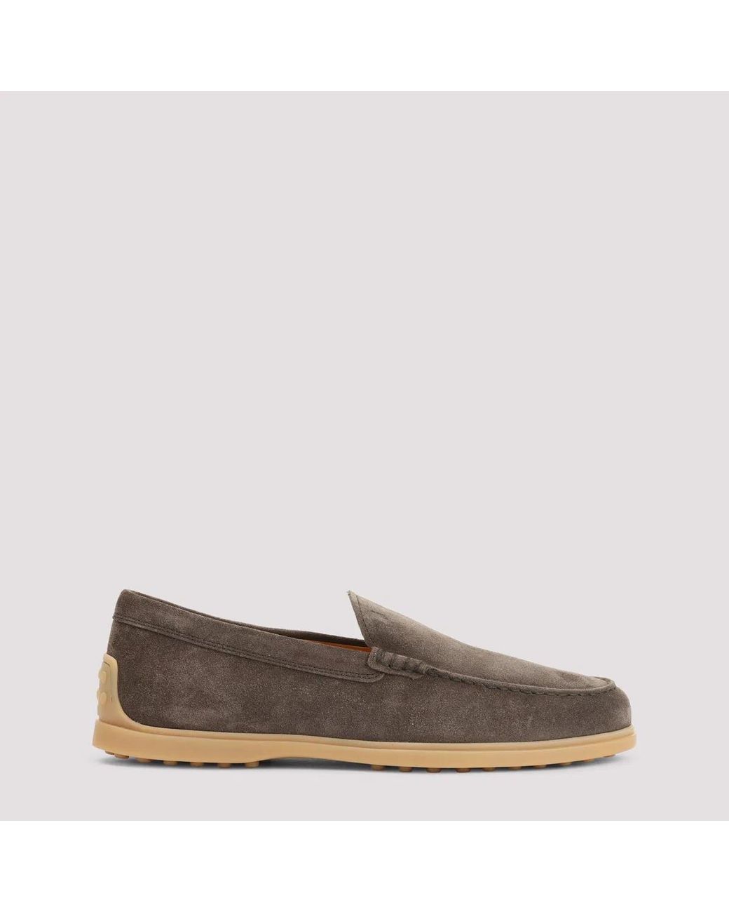Tod's Brown Suede Leather Loafers for men