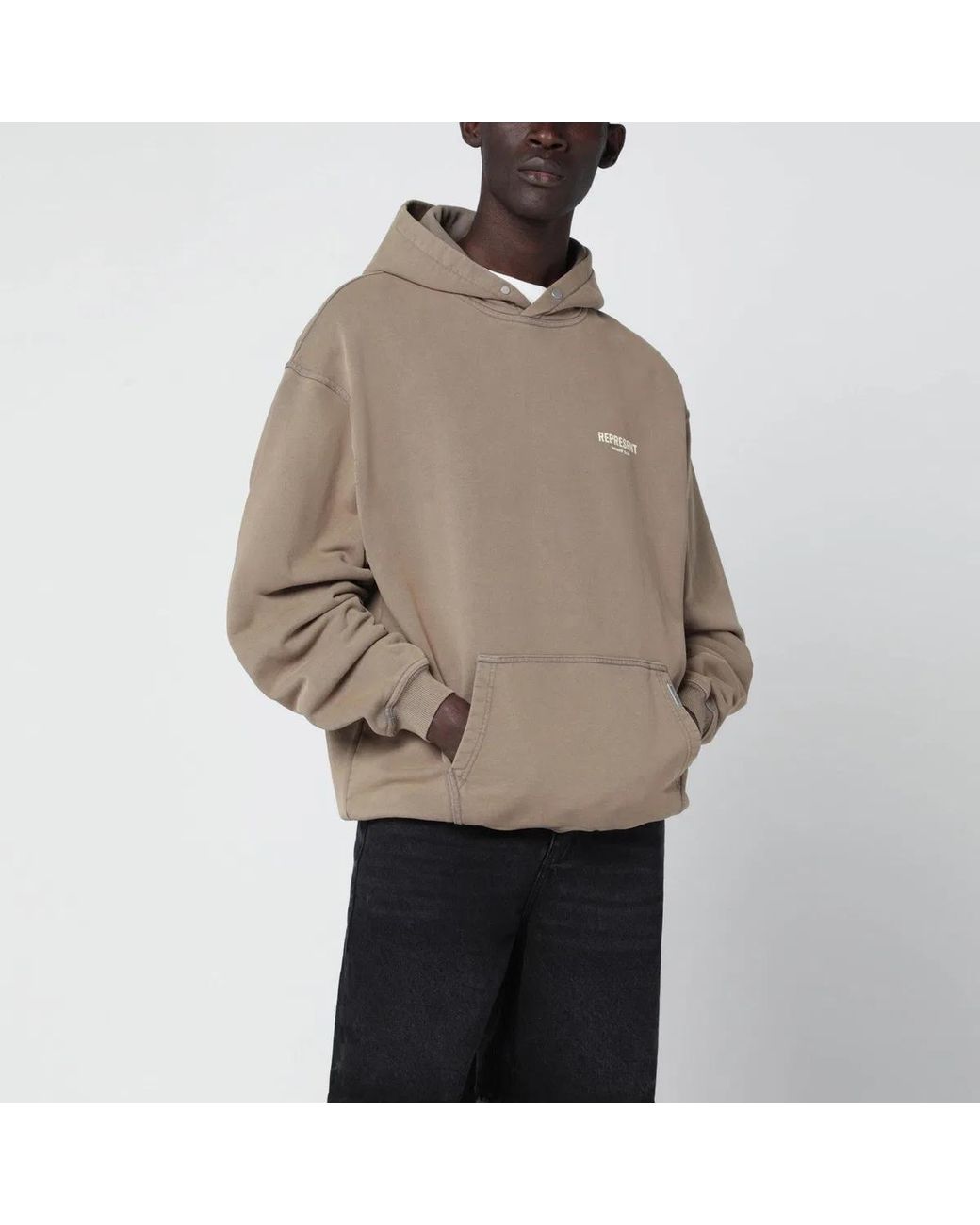 Represent Brown Light Oversized Hoodie for men