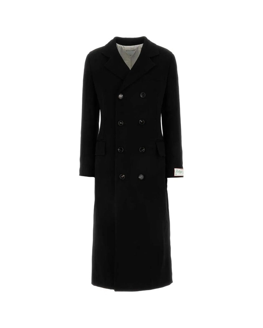 Bottega Veneta Black Viscose Jersey Long Coat