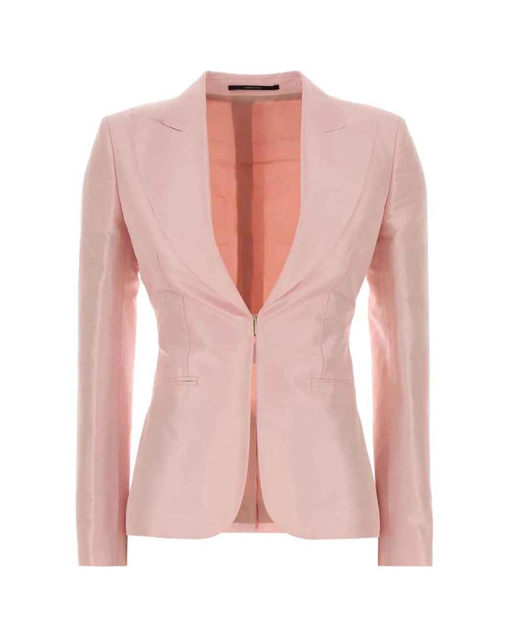 Gucci Pink Silk Faille Blazer