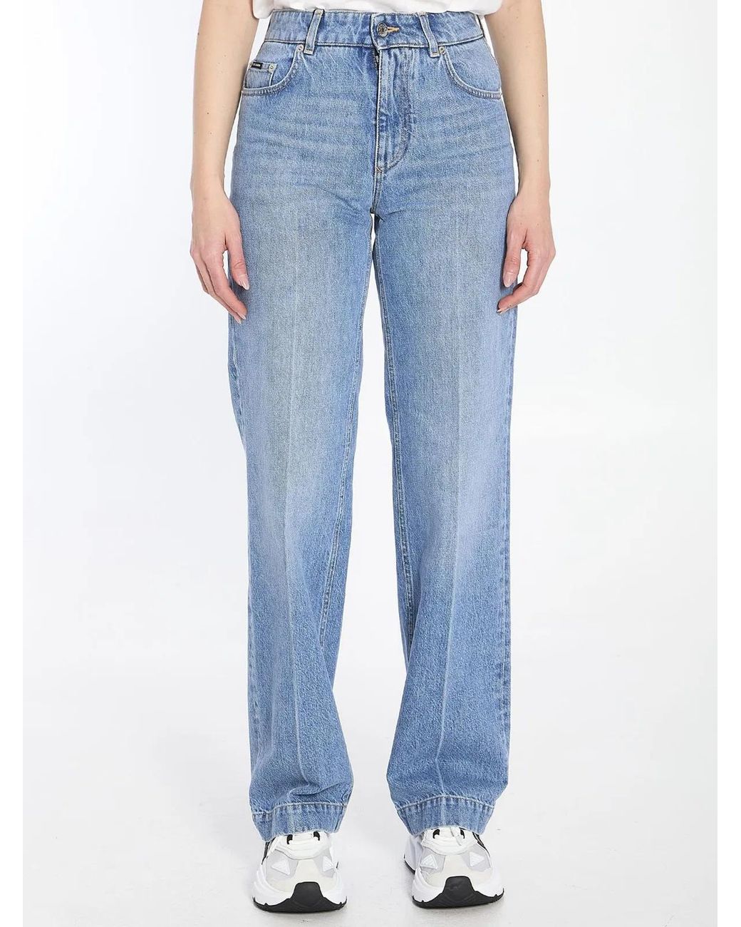 Dolce & Gabbana Blue Dolce&Gabbana Wide-Leg Jeans