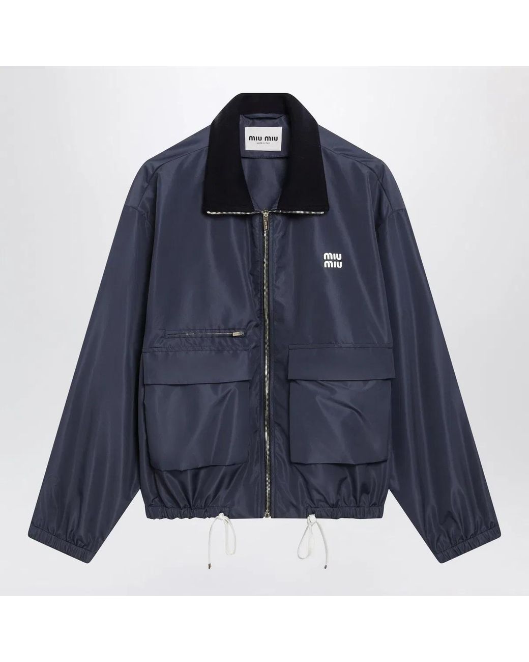 Miu Miu Blue Tela Tec Lightweight Windproof Blouson