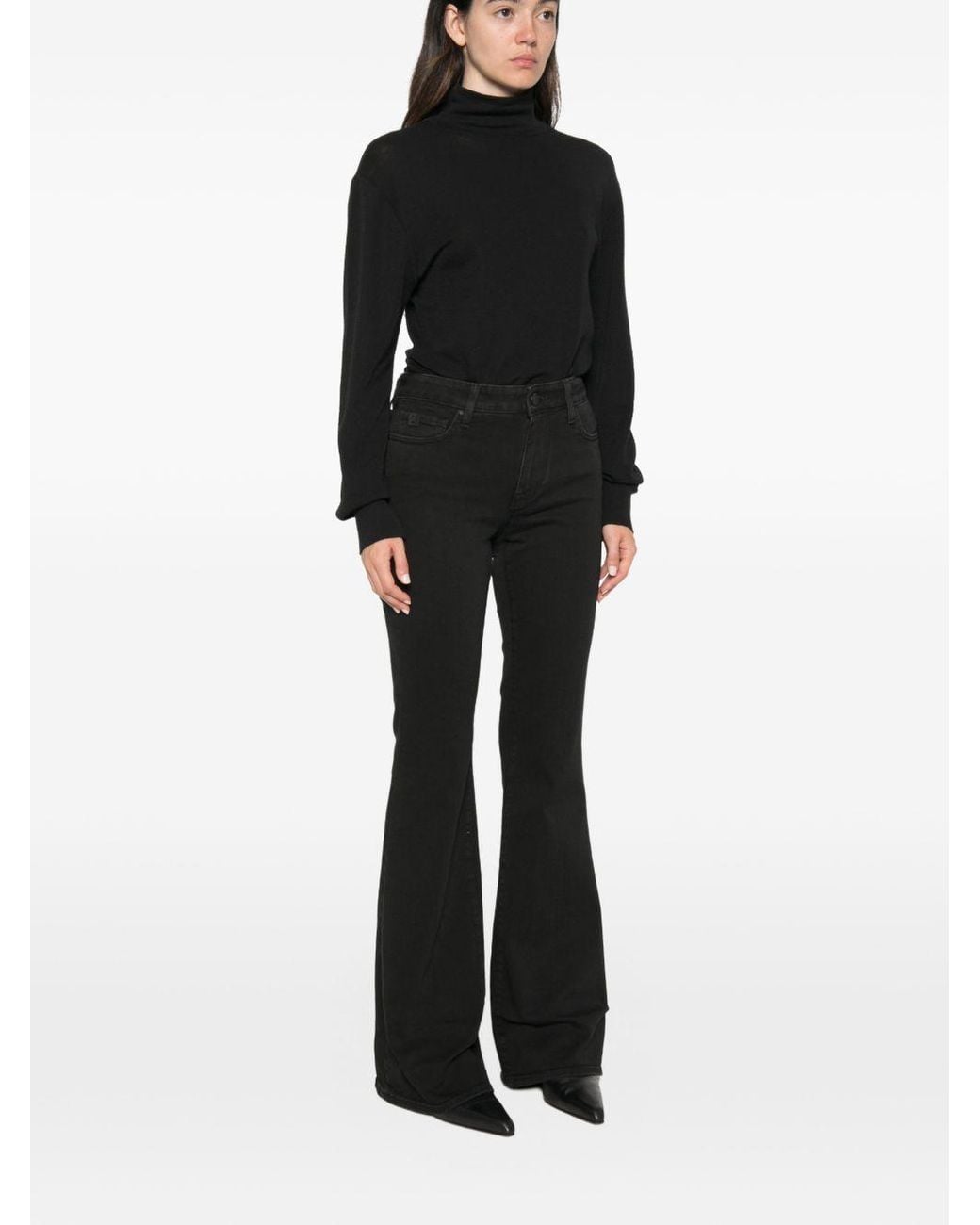 Jacob Cohen Black Flared Leg Denim Jeans