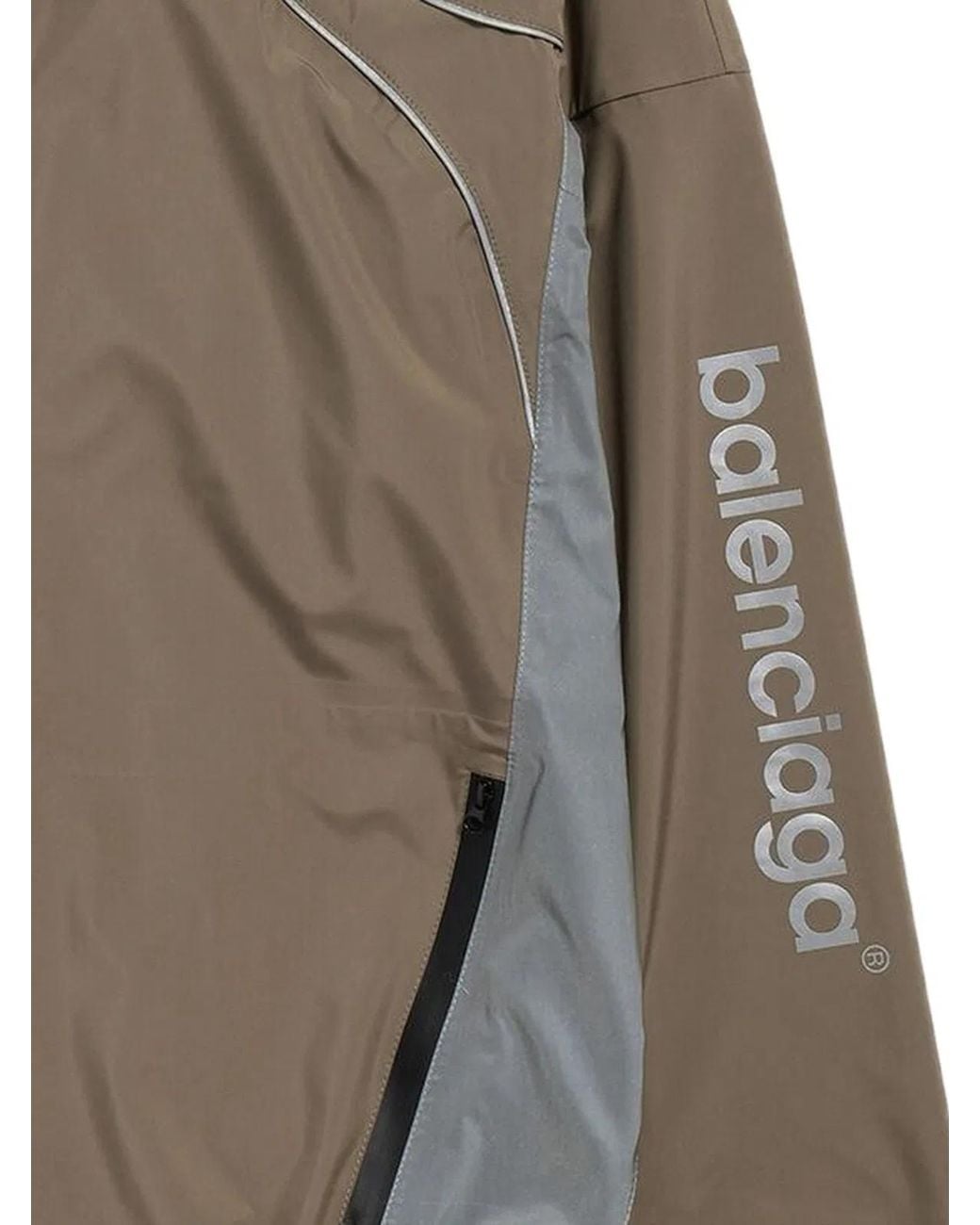 Balenciaga Brown Techwear Zip-Up Jacket for men