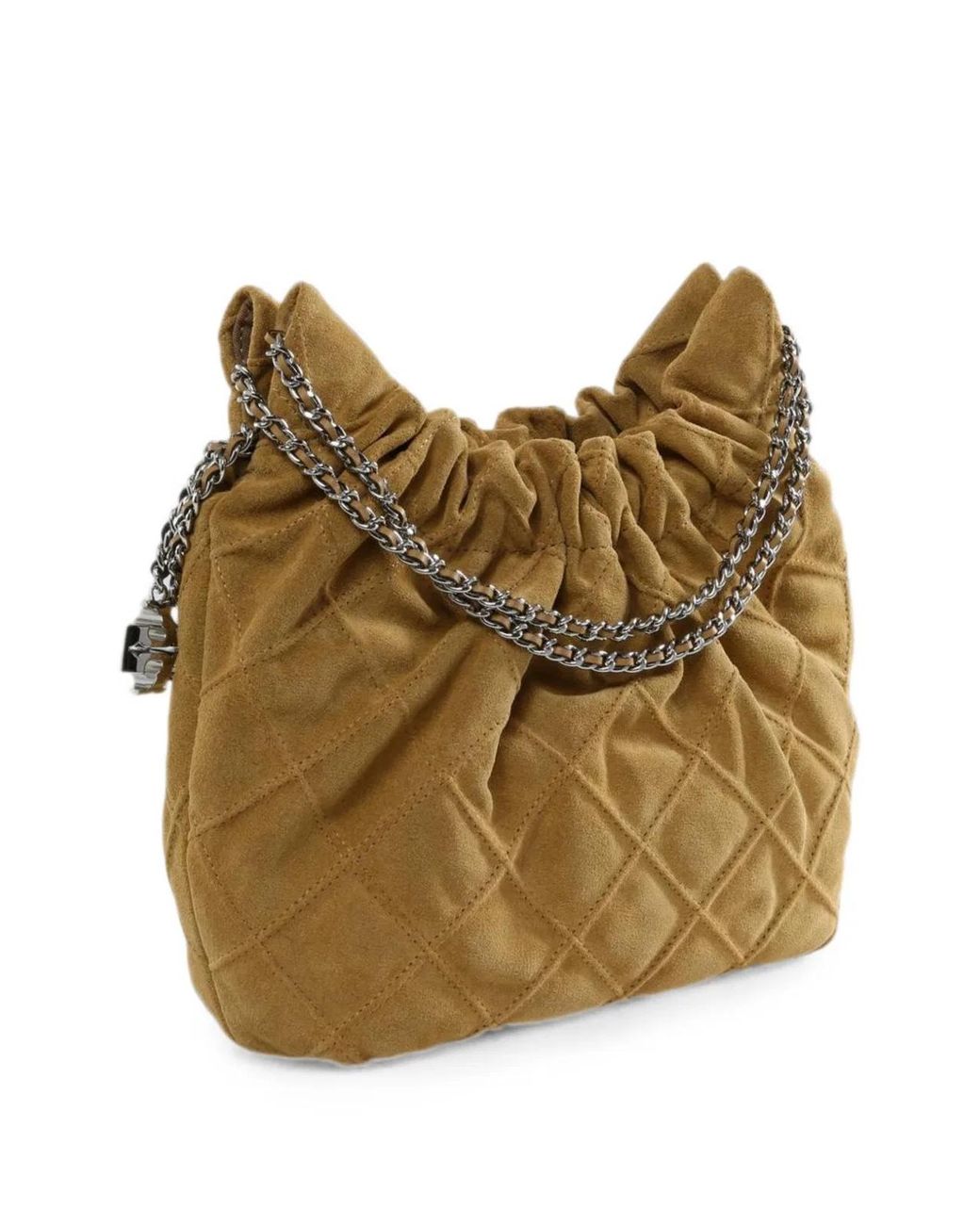 Tory Burch Brown Fleming Mini Suede Leather Hobo Bag