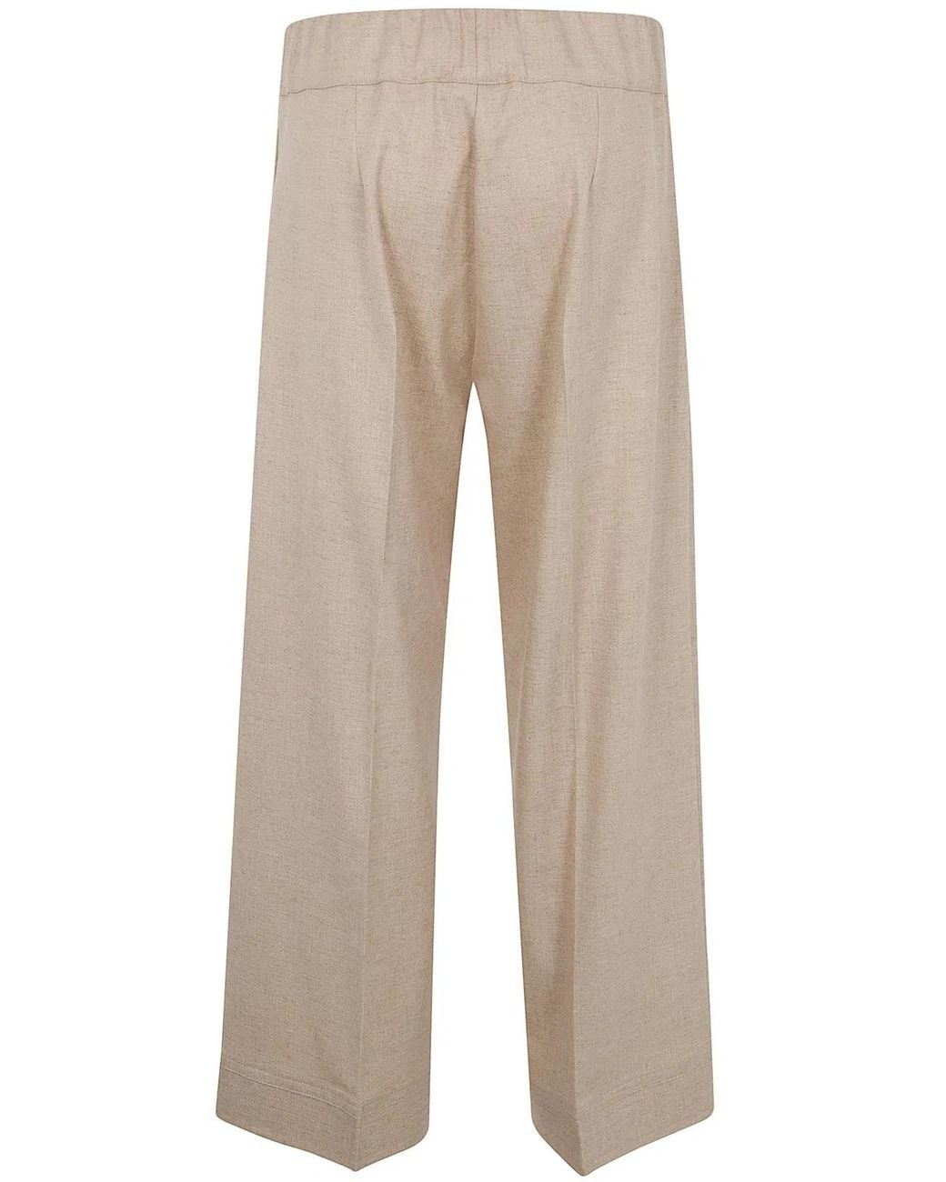 D.exterior Natural Soft Flanel Wide Leg Short Trousers