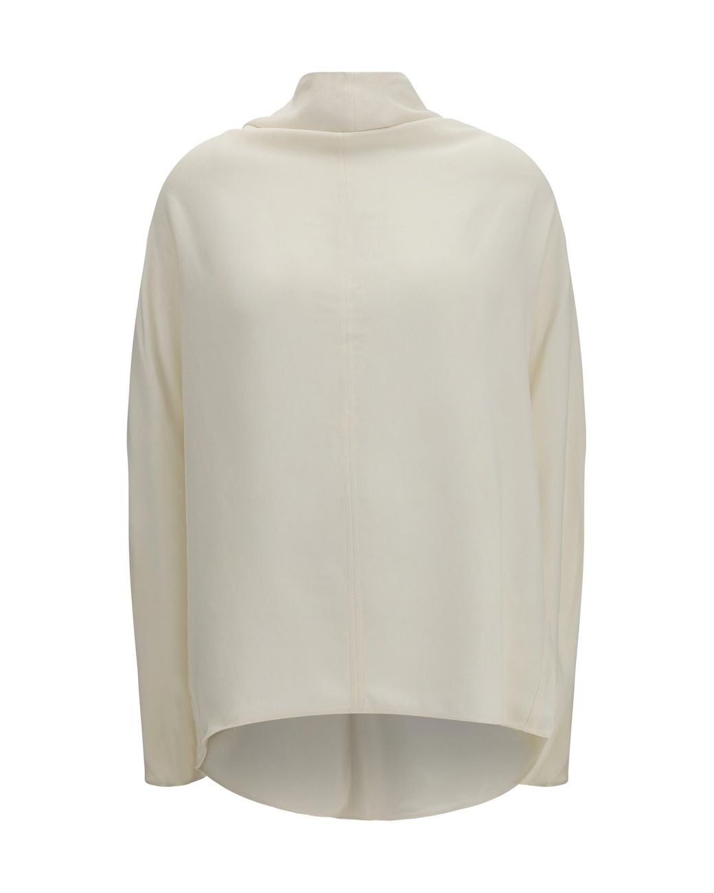 Totême White Cowl Neck Blouse