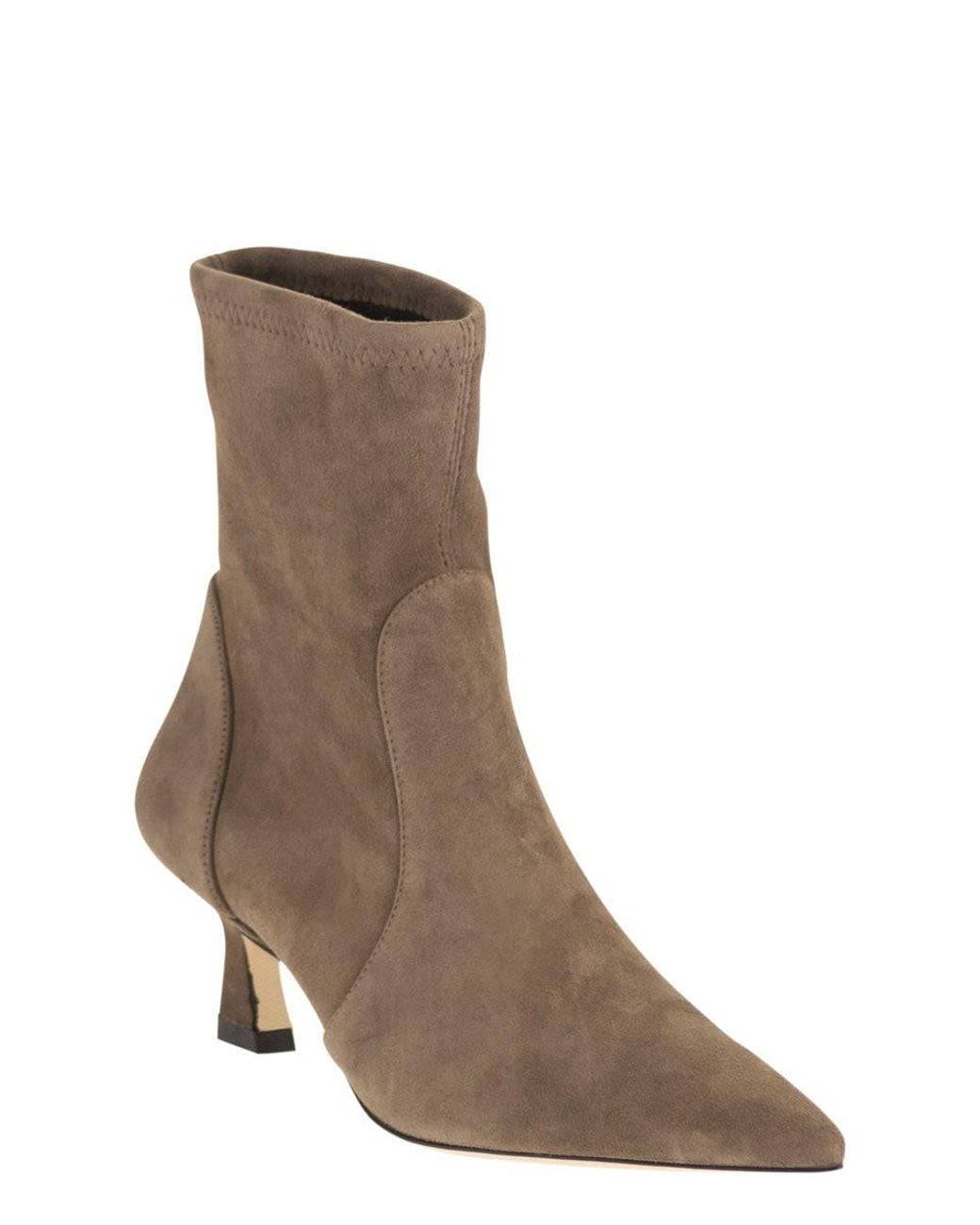 Stuart Weitzman Brown Vinnie Bootie 50 Suede Ankle Boots With 5 Cm Heel