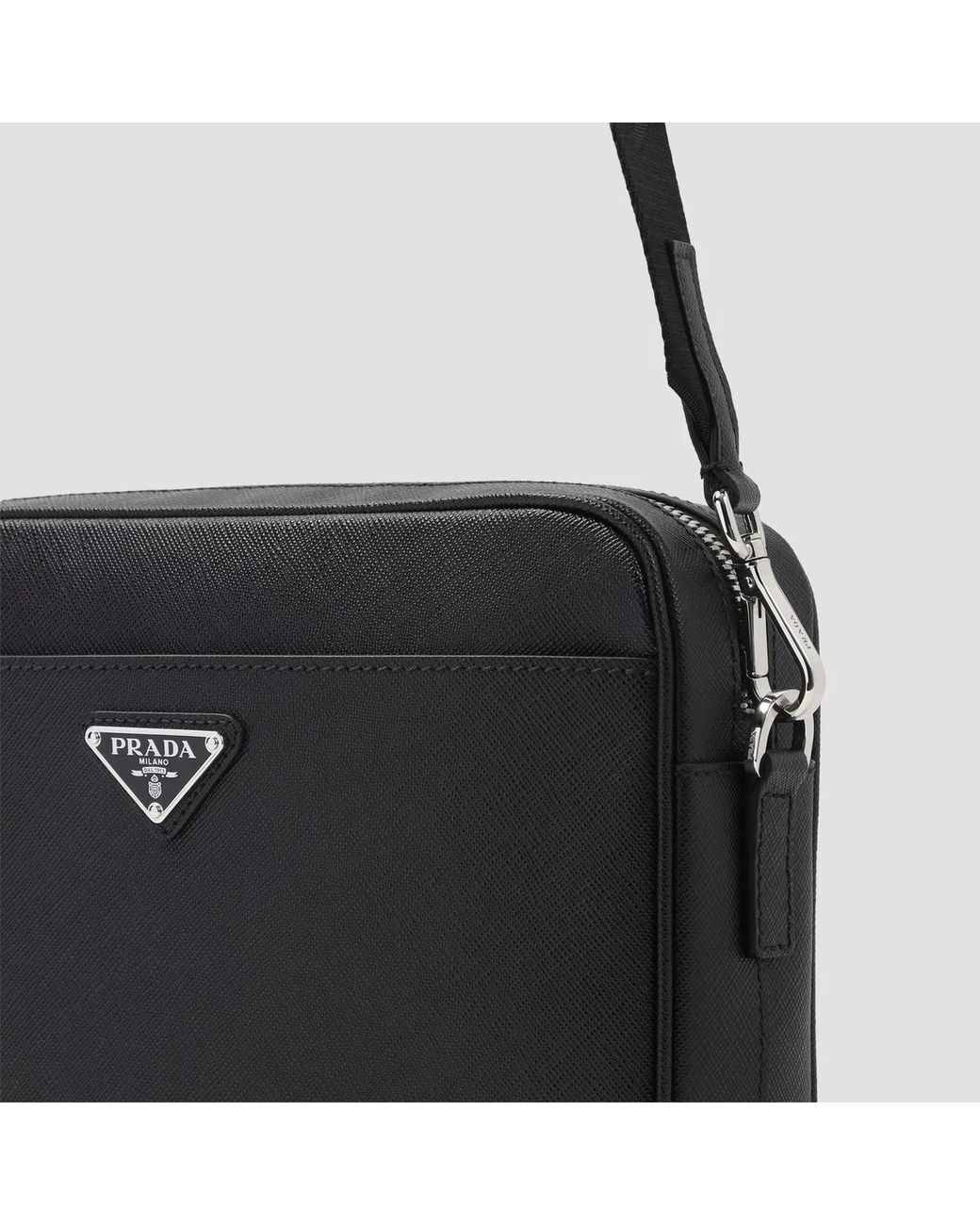 Prada Black Bandoliera Shoulder Bag for men