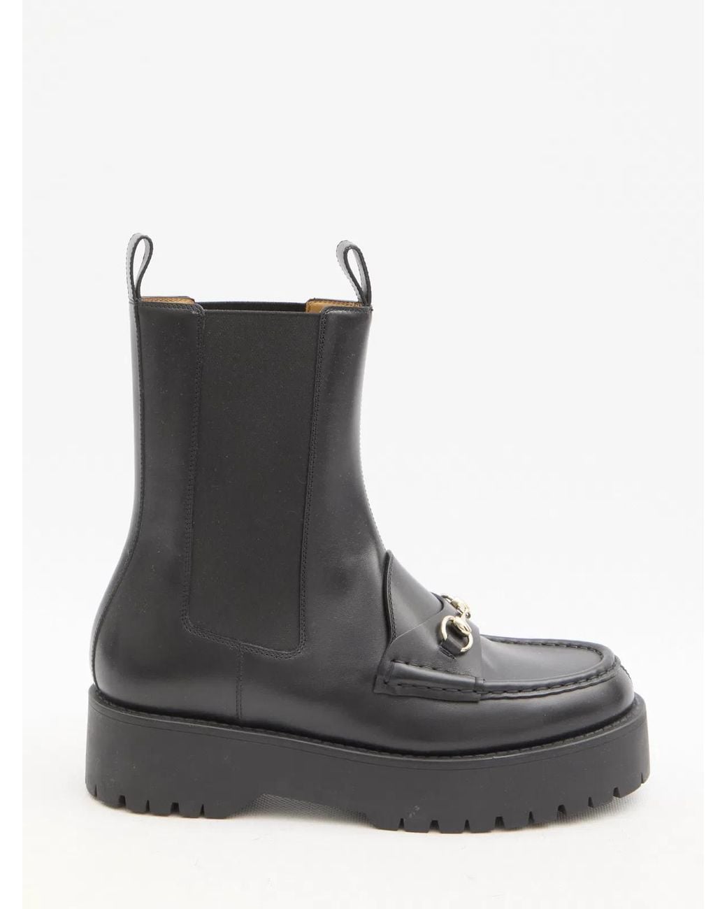 Gucci Black Horsebit Boots