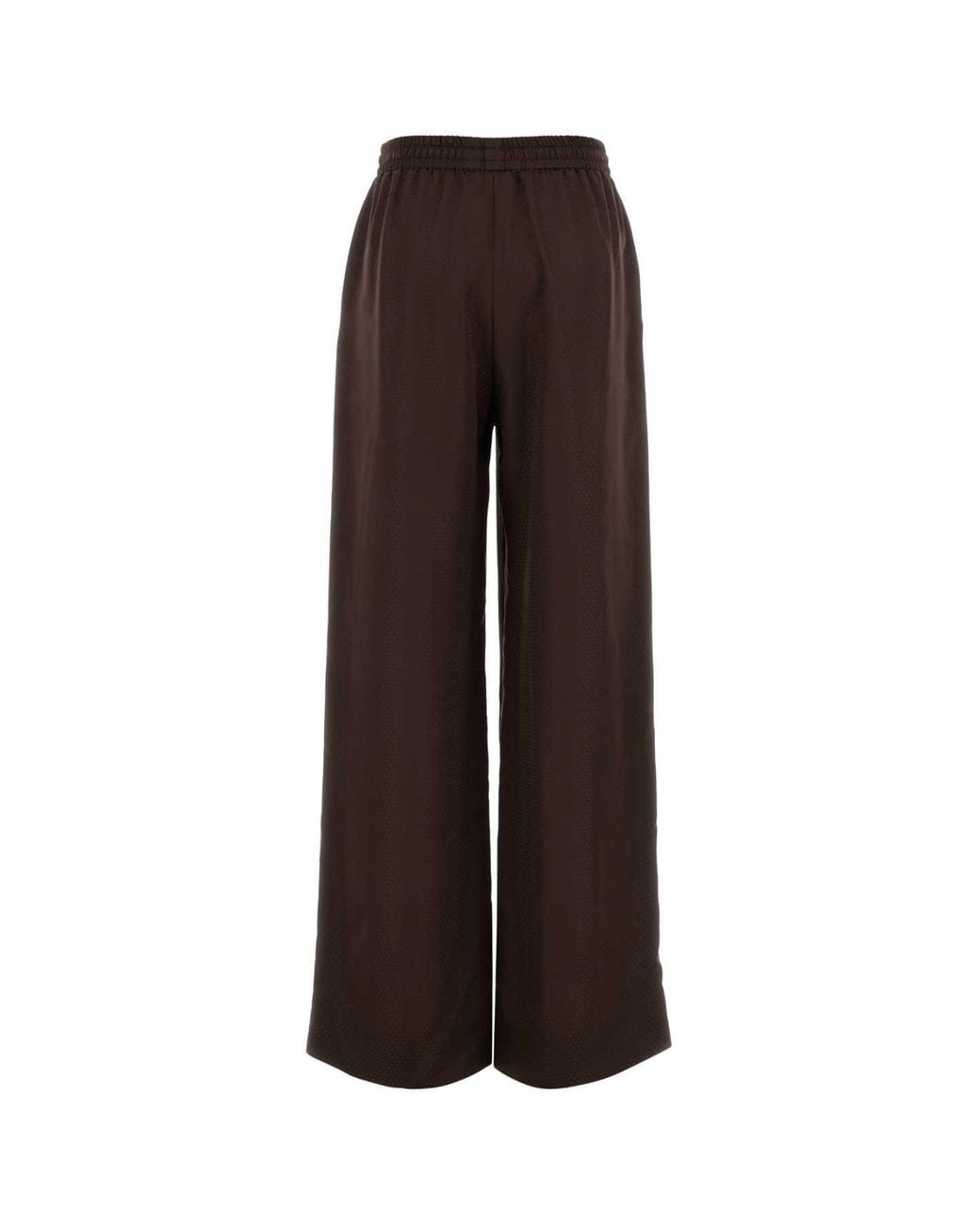 Stella McCartney Brown Stars Jacquard Satin Wide-Leg Pants