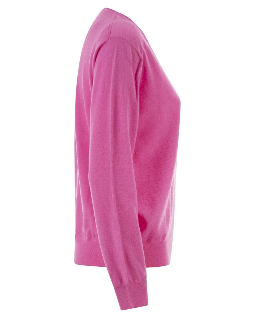 Vanisé Pink Cashmere V-Neck Jumper