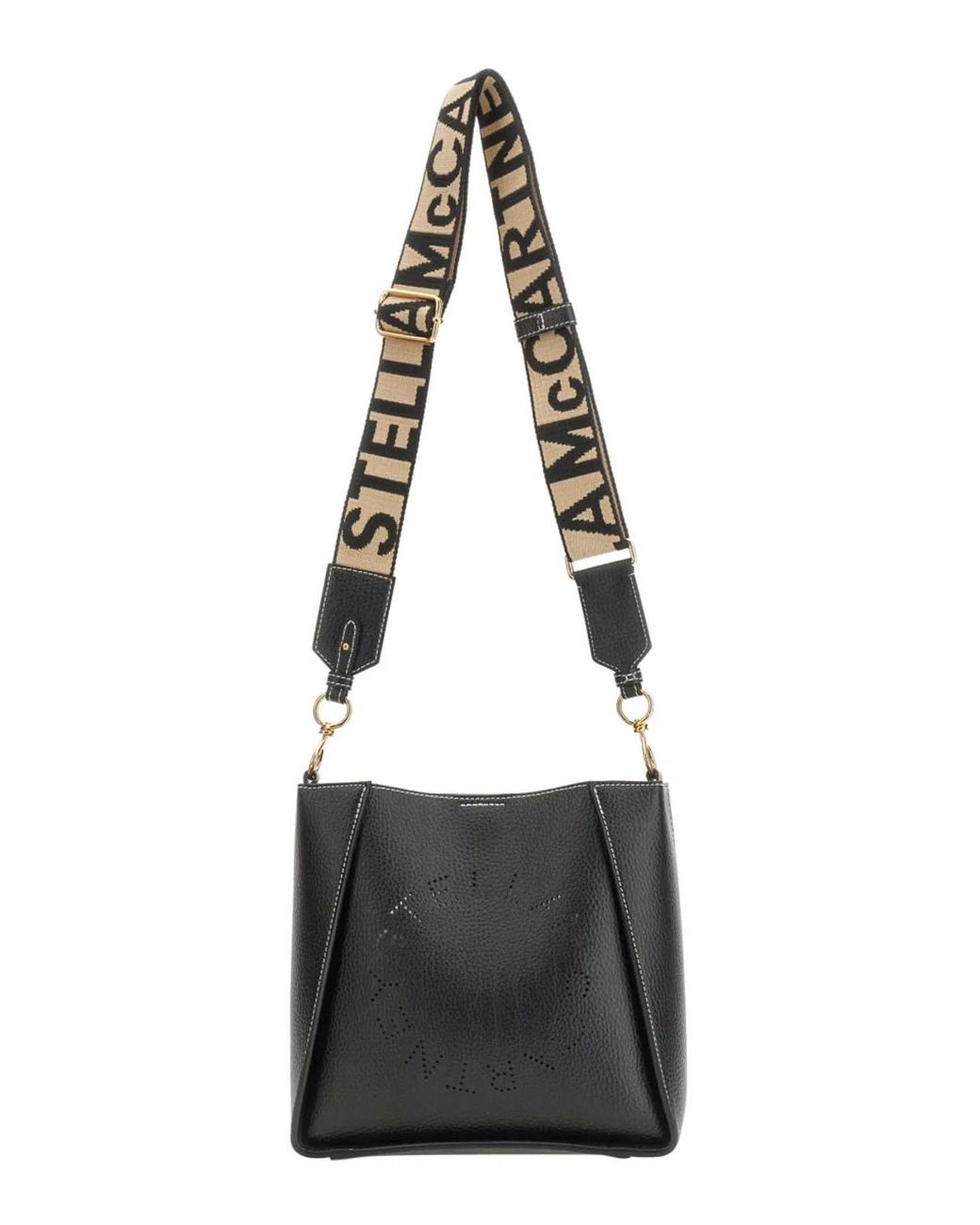 Stella McCartney Black Shoulder Bag With Logo