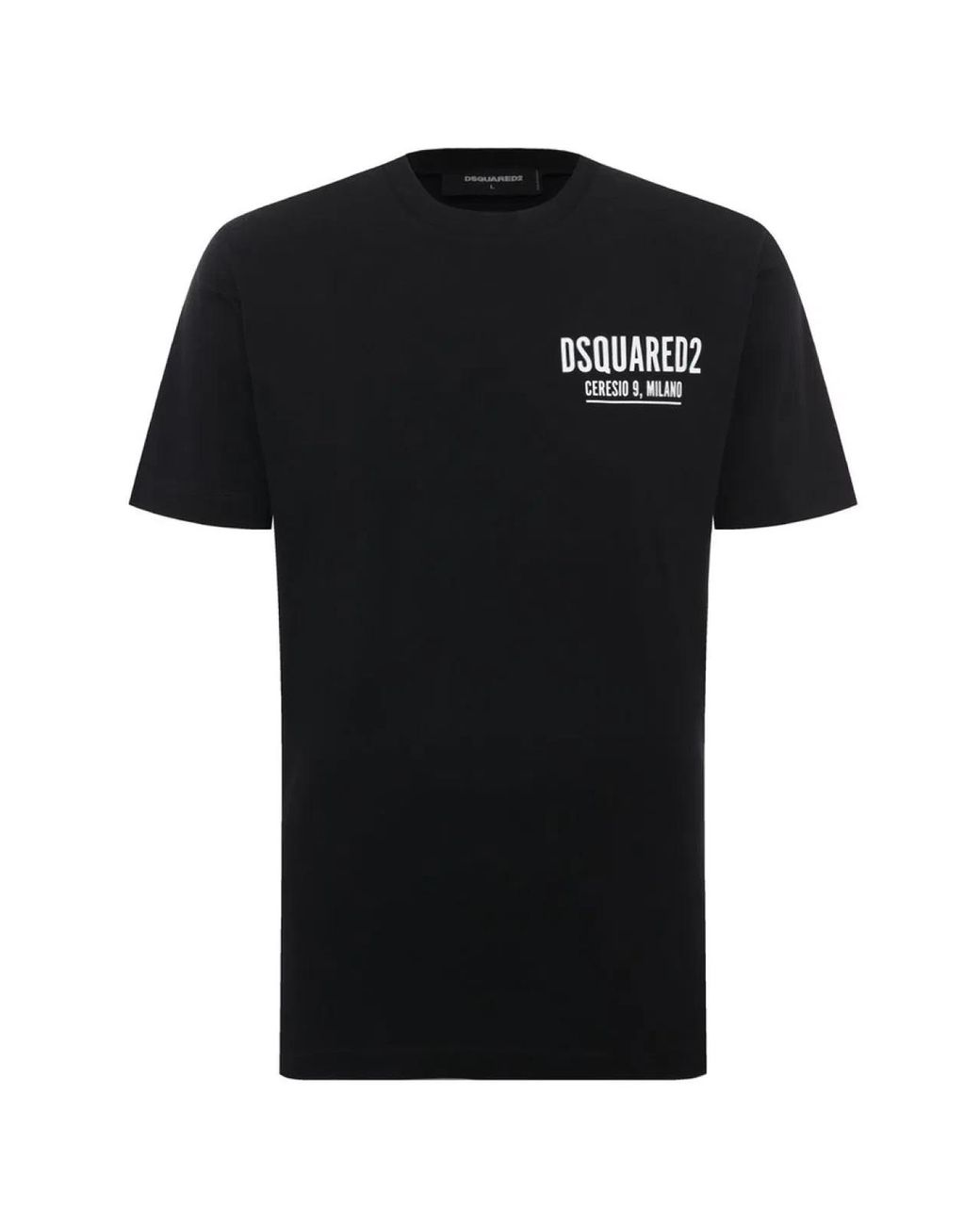DSquared² Black Ceresio 9 Cool Fit Logo T-Shirt for men