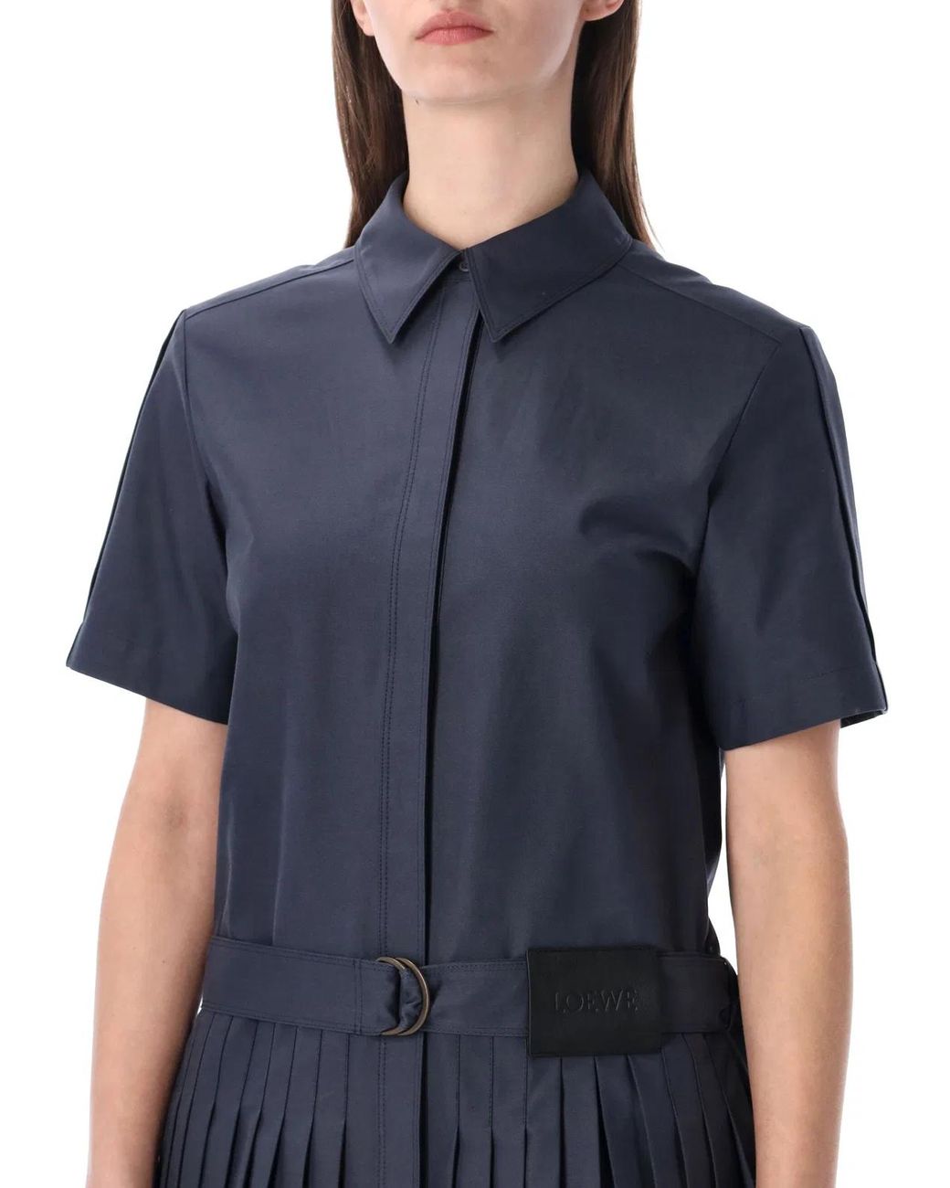 Loewe Blue Pleated Dress