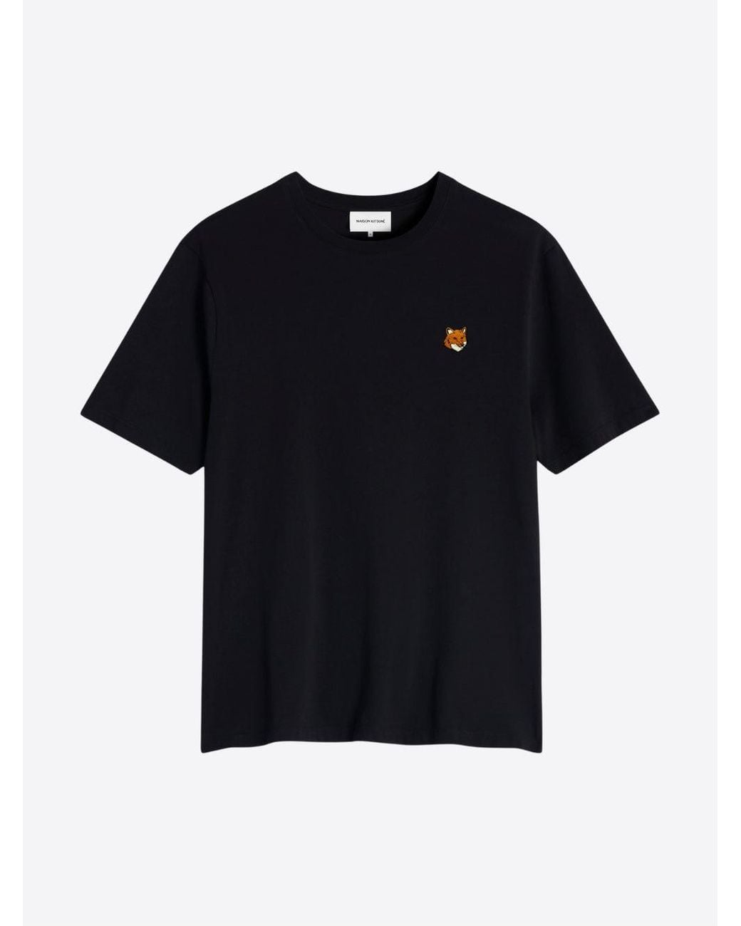 Maison Kitsuné Black Maison Kitsuné Fox Head Regular Tee Shirt for men