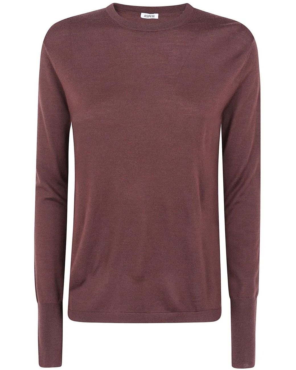 Aspesi Purple Round Neck Sweater