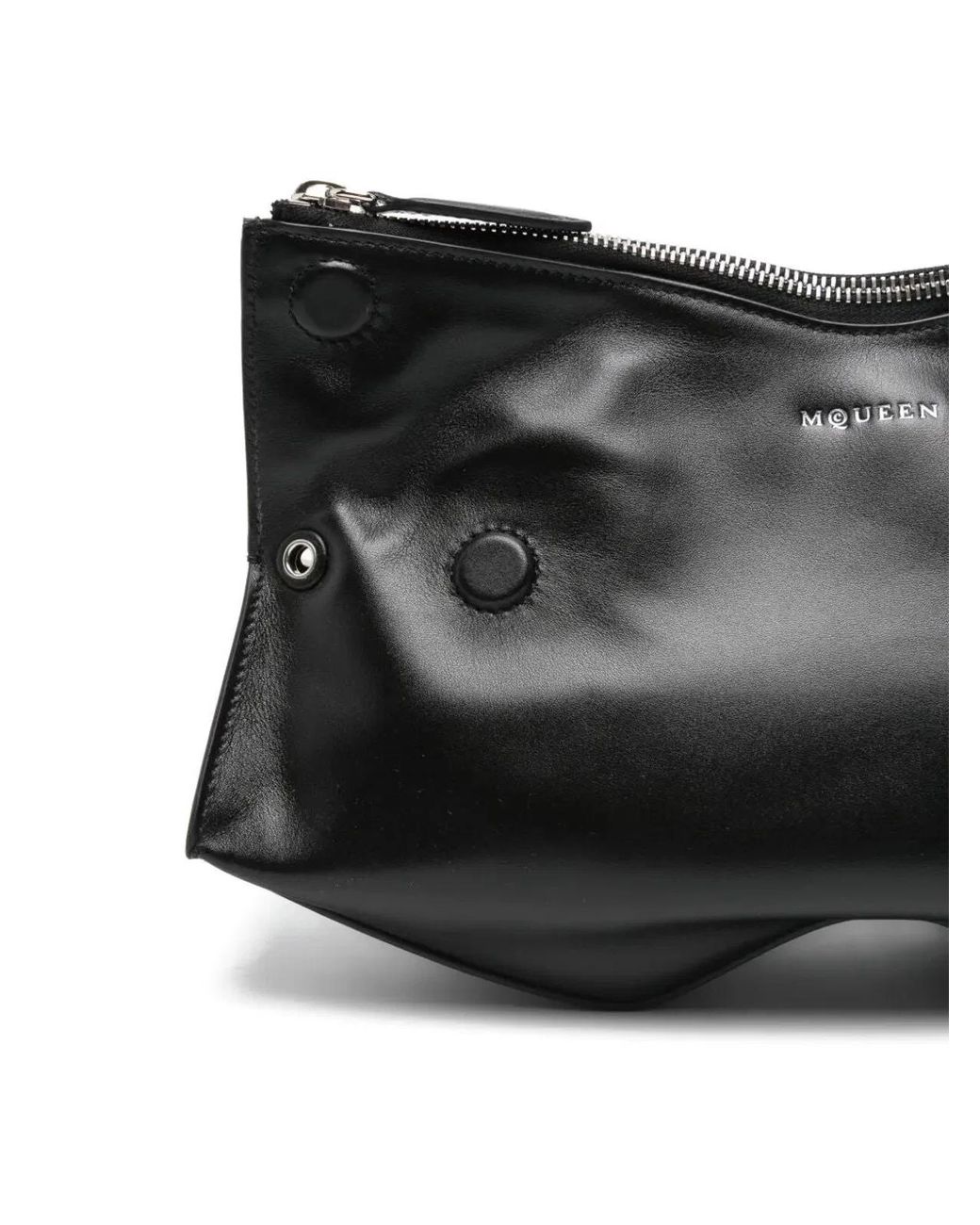 McQueen Black Manta Clutch