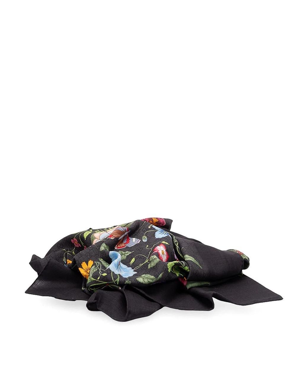 Gucci Black 'Flora' Foulard