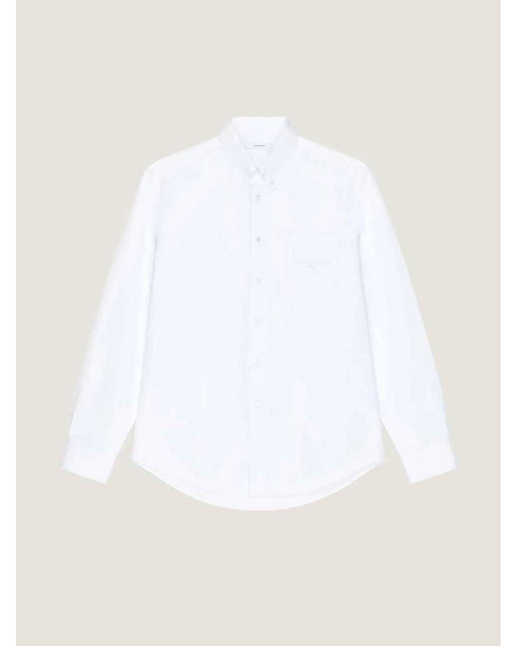 Givenchy White Classic Fit Ls Shirt for men